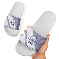 Tonga Queen Salote College Slide Sandals 100 Years Anniversary White Color