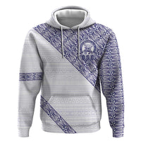 Tonga Queen Salote College Zip Hoodie 100 Years Anniversary White Color LT05 Pullover Hoodie White - Polynesian Pride