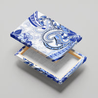 Polynesia Paisley Canvas Wall Art Mix Navy Polynesian Pattern