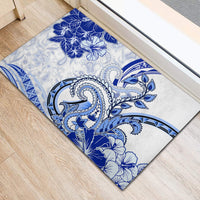 Polynesia Paisley Rubber Doormat Mix Navy Polynesian Pattern