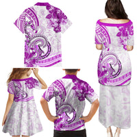 Polynesia Paisley Family Matching Puletasi and Hawaiian Shirt Mix Pink Polynesian Pattern LT05 - Polynesian Pride