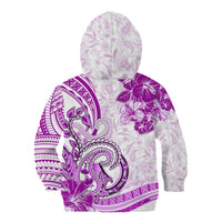Polynesia Paisley Kid Hoodie Mix Pink Polynesian Pattern LT05 - Polynesian Pride