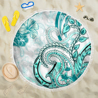 Polynesia Paisley Beach Blanket Mix Teal Polynesian Pattern