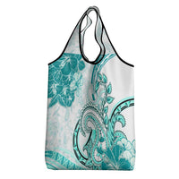 Polynesia Paisley Grocery Bag Mix Teal Polynesian Pattern
