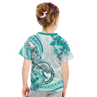 Polynesia Paisley Kid T Shirt Mix Teal Polynesian Pattern LT05 - Polynesian Pride
