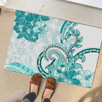 Polynesia Paisley Rubber Doormat Mix Teal Polynesian Pattern