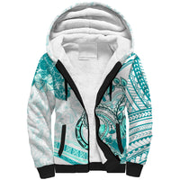Polynesia Paisley Sherpa Hoodie Mix Teal Polynesian Pattern LT05 Unisex Teal - Polynesian Pride