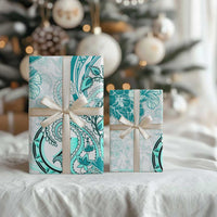 Polynesia Paisley Wrapping Paper Mix Teal Polynesian Pattern - Polynesian Pride
