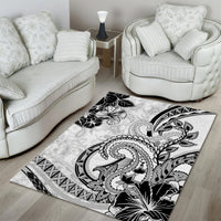 Polynesia Paisley Area Rug Mix White Polynesian Pattern