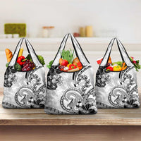Polynesia Paisley Grocery Bag Mix White Polynesian Pattern
