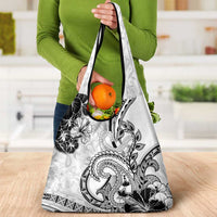 Polynesia Paisley Grocery Bag Mix White Polynesian Pattern