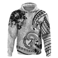 Polynesia Paisley Zip Hoodie Mix White Polynesian Pattern LT05 Pullover Hoodie White - Polynesian Pride