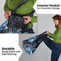 Polynesia Paisley Grocery Bag Mix Blue Polynesian Pattern