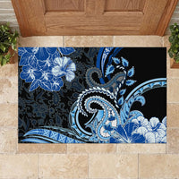 Polynesia Paisley Rubber Doormat Mix Blue Polynesian Pattern