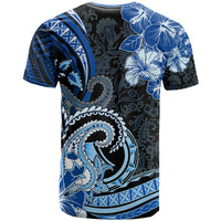 Polynesia Paisley T Shirt Mix Blue Polynesian Pattern LT05 - Polynesian Pride