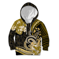 Polynesia Paisley Kid Hoodie Mix Gold Polynesian Pattern LT05 Hoodie Gold - Polynesian Pride