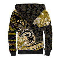 Polynesia Paisley Sherpa Hoodie Mix Gold Polynesian Pattern LT05 - Polynesian Pride