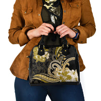 Polynesia Paisley Shoulder Handbag Mix Gold Polynesian Pattern