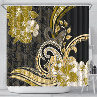 Polynesia Paisley Shower Curtain Mix Gold Polynesian Pattern