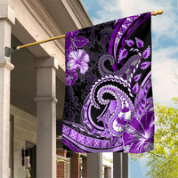 Polynesia Paisley Garden Flag Mix Purple Polynesian Pattern
