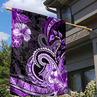Polynesia Paisley Garden Flag Mix Purple Polynesian Pattern
