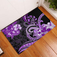 Polynesia Paisley Rubber Doormat Mix Purple Polynesian Pattern