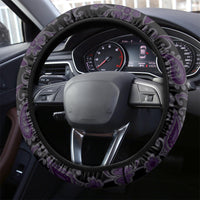Polynesia Paisley Steering Wheel Cover Mix Purple Polynesian Pattern