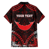 Personalised Easter Island Family Matching Off The Shoulder Long Sleeve Dress and Hawaiian Shirt Polynesian Pattern Emblem LT05 - Polynesian Pride
