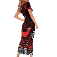 Personalised Easter Island Family Matching Short Sleeve Bodycon Dress and Hawaiian Shirt Polynesian Pattern Emblem LT05 - Polynesian Pride