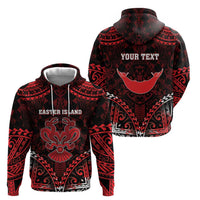 Personalised Easter Island Zip Hoodie Polynesian Pattern Emblem LT05 - Polynesian Pride