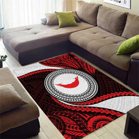 Easter Island Area Rug Moai Statues Polynesian Style