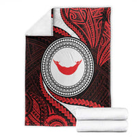 Easter Island Blanket Moai Statues Polynesian Style