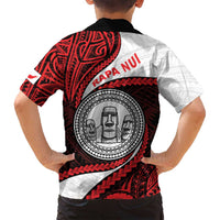 Easter Island Family Matching Long Sleeve Bodycon Dress and Hawaiian Shirt Moai Statues Polynesian Style LT05 - Polynesian Pride