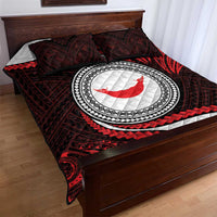 Easter Island Quilt Bed Set Moai Statues Polynesian Style