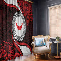 Easter Island Window Curtain Moai Statues Polynesian Style