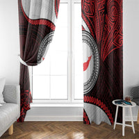 Easter Island Window Curtain Moai Statues Polynesian Style