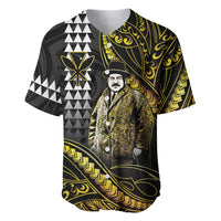 Hawaii Kuhio The Citizen Prince Baseball Jersey Gold Polynesian Tribal Tattoo