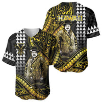Hawaii Kuhio The Citizen Prince Baseball Jersey Gold Polynesian Tribal Tattoo