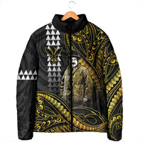 Hawaii Kuhio The Citizen Prince Padded Jacket Gold Polynesian Tribal Tattoo
