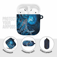 New Zealand Matariki AirPods Case Maori Koru With Humpback Whale Blue