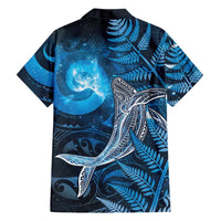 New Zealand Matariki Family Matching Summer Maxi Dress and Hawaiian Shirt Maori Koru With Humpback Whale Blue