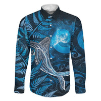 New Zealand Matariki Family Matching Summer Maxi Dress and Hawaiian Shirt Maori Koru With Humpback Whale Blue