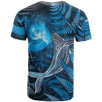 New Zealand Matariki T Shirt Maori Koru With Humpback Whale Blue