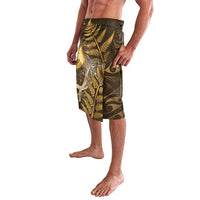 New Zealand Matariki Lavalava Maori Koru With Humpback Whale Gold