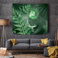 New Zealand Matariki Tapestry Maori Koru With Humpback Whale Green