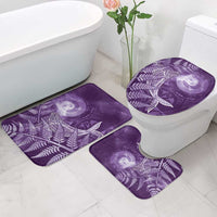 New Zealand Matariki Bathroom Set Maori Koru With Humpback Whale Purple LT05 - Polynesian Pride