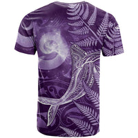New Zealand Matariki T Shirt Maori Koru With Humpback Whale Purple LT05 - Polynesian Pride