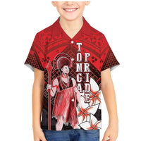 The First King Of Tonga Family Matching Mermaid Dress and Hawaiian Shirt Tongan Pride