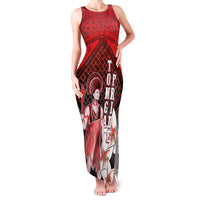 The First King Of Tonga Family Matching Tank Maxi Dress and Hawaiian Shirt Tongan Pride