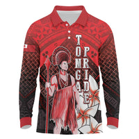 The First King Of Tonga Long Sleeve Polo Shirt Tongan Pride